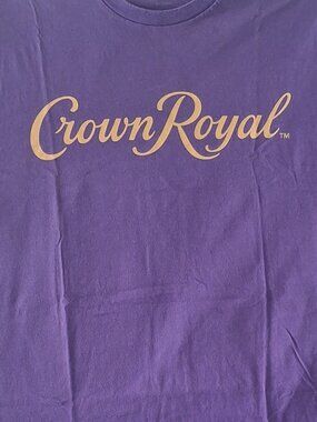 T Shirt Crown Royal Canadian Whiskey Liquor Promo Adult Size L Large